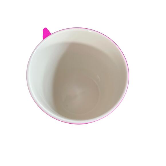 Cobwebs & Cauldrons Hot Pink Skull Bow Halloween Coffee Mug Cute Gothic Cup - Picture 3 of 3